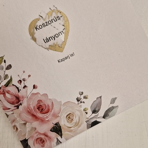 Koszorúslány felkérő kaparós kártya - esküvő - meghívó & kártya - koszorúslány felkérő - Meska.hu