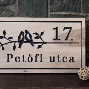 Minőségi tömörfa házszámtábla , Otthon & Életmód, Ház & Kert, Házszám, Famegmunkálás, MESKA