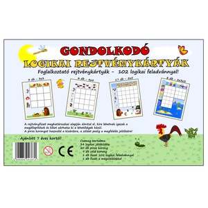 Gondolkodó - Logikai rejtvénykártyák - játék & sport - készségfejlesztő és logikai játék - logikai játékok - Meska.hu
