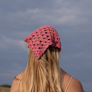 Horgolt fejkendő (bandana), Ruha & Divat, Sál, Sapka, Kendő, Fejpánt, Horgolás, MESKA