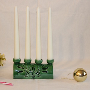 Aranyzöld Harmónia adventi koszorú - karácsony - adventi díszek - adventi koszorú - Meska.hu