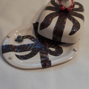 Karácsonyi vajtartó, Otthon & Életmód, Konyhafelszerelés, tálalás, Konyhai tárolás, Méz & Vajtartó, Agyagozás, MESKA