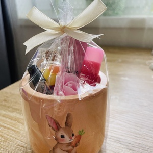 Húsvéti Ajándékcsomag, Ünnepi díszek, dekorációk, Húsvéti díszek és dekorációk, Húsvéti kosár, Gipszöntés, Festett tárgyak, MESKA