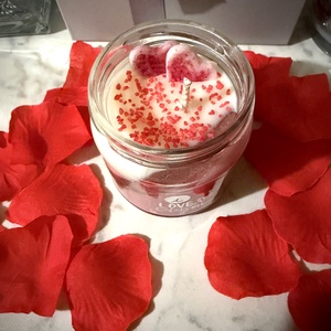 Valentin-napi gyertya, Esküvő, Emlék & Ajándék, Köszönőajándék, Gyertya-, mécseskészítés, MESKA