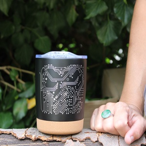 Gravírozott hőtartó pohár- computer dizájn - otthon & életmód - konyhafelszerelés, tálalás - tálalás - pohár - Meska.hu