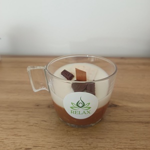 Trüffel krémpohár  RELAX kézműves gyertya, Otthon & Életmód, Gyertya, illat, aroma, Gyertya, Gyertya-, mécseskészítés, MESKA