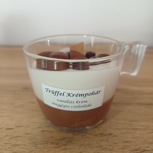 Trüffel krémpohár  szívvel - otthon & életmód - gyertya, illat, aroma - gyertya - Meska.hu