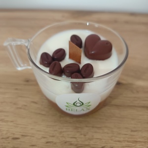 Trüffel krémpohár  szívvel - otthon & életmód - gyertya, illat, aroma - gyertya - Meska.hu