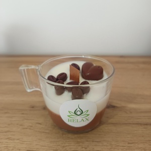 Trüffel krémpohár  szívvel - otthon & életmód - gyertya, illat, aroma - gyertya - Meska.hu