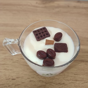 Trüffel krémpohár  csoki+kávé - otthon & életmód - gyertya, illat, aroma - gyertya - Meska.hu