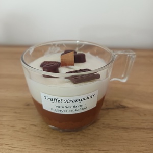 Trüffel krémpohár  csoki+kávé - otthon & életmód - gyertya, illat, aroma - gyertya - Meska.hu