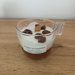 Trüffel krémpohár  kávé+csoki, Otthon & Életmód, Gyertya, illat, aroma, Gyertya, Gyertya-, mécseskészítés, MESKA