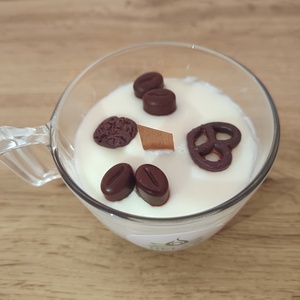 Trüffel krémpohár  kávé+csoki - otthon & életmód - gyertya, illat, aroma - gyertya - Meska.hu