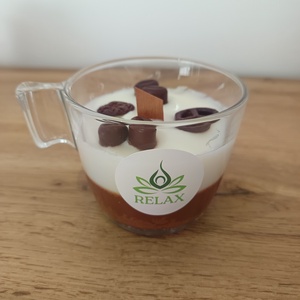 Trüffel krémpohár  kávé+csoki - otthon & életmód - gyertya, illat, aroma - gyertya - Meska.hu