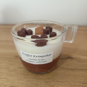 Trüffel krémpohár  kávébab - otthon & életmód - gyertya, illat, aroma - gyertya - Meska.hu