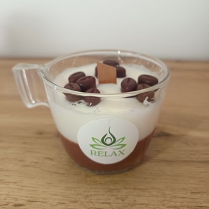 Trüffel krémpohár  kávébab, Otthon & Életmód, Gyertya, illat, aroma, Gyertya, Gyertya-, mécseskészítés, MESKA