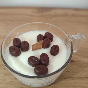 Trüffel krémpohár  kávébab - otthon & életmód - gyertya, illat, aroma - gyertya - Meska.hu