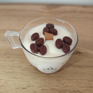 Trüffel krémpohár  kávébab - otthon & életmód - gyertya, illat, aroma - gyertya - Meska.hu