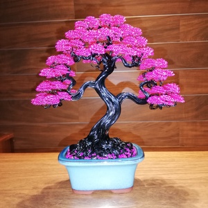 Magenta bonsai - otthon & életmód - dekoráció - asztal és polc dekoráció - bonsai - Meska.hu