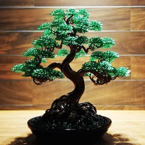 Zöld drótfa - otthon & életmód - dekoráció - asztal és polc dekoráció - bonsai - Meska.hu