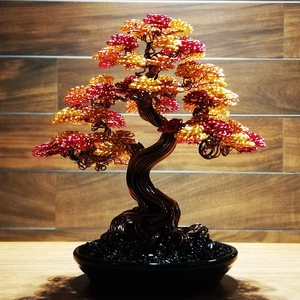 Őszi drótfa - otthon & életmód - dekoráció - asztal és polc dekoráció - bonsai - Meska.hu