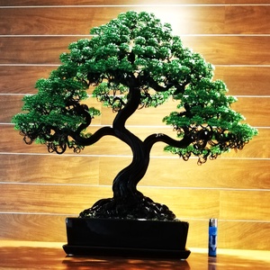 Zöld bonsai, Művészet, Szobor, Fém, , MESKA