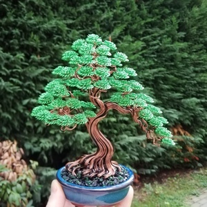 Zöld bonsai - otthon & életmód - dekoráció - asztal és polc dekoráció - bonsai - Meska.hu