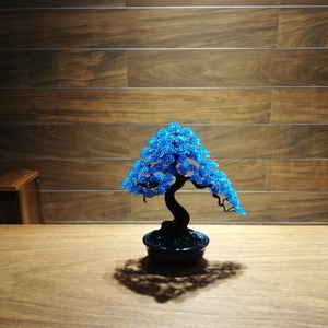 Kék bonsai - otthon & életmód - dekoráció - asztal és polc dekoráció - bonsai - Meska.hu