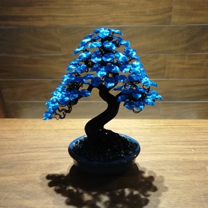 Kék kisfa - otthon & életmód - dekoráció - asztal és polc dekoráció - bonsai - Meska.hu