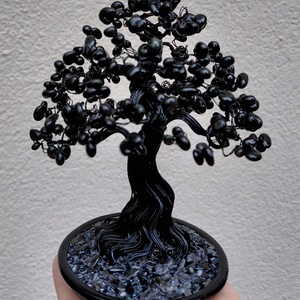 Obszidián drótfa - otthon & életmód - dekoráció - asztal és polc dekoráció - bonsai - Meska.hu