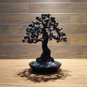 Obszidián drótfa - otthon & életmód - dekoráció - asztal és polc dekoráció - bonsai - Meska.hu