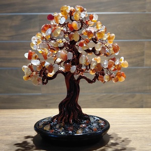 Karneol rézfa - Meska.hu