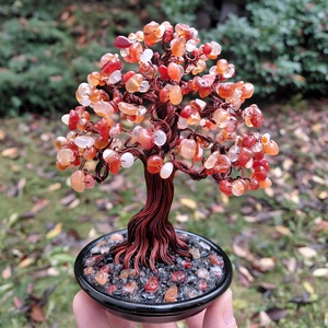 Karneol rézfa - otthon & életmód - dekoráció - asztal és polc dekoráció - bonsai - Meska.hu