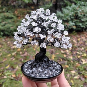 Hegyikristály rézfa - otthon & életmód - dekoráció - asztal és polc dekoráció - gyöngyfa, ásványfa - Meska.hu