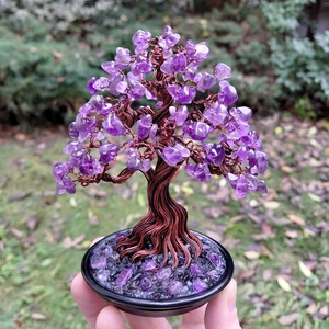 Ametiszt rézfa - otthon & életmód - dekoráció - asztal és polc dekoráció - bonsai - Meska.hu