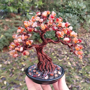 Karneol rézfa - otthon & életmód - dekoráció - asztal és polc dekoráció - bonsai - Meska.hu