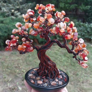 Karneol rézfa - otthon & életmód - dekoráció - asztal és polc dekoráció - bonsai - Meska.hu