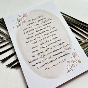 Szeretet himnusz - képeslap - művészet - grafika & illusztráció - digitális - Meska.hu