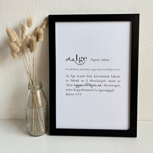 Az Ige - Igés print, Művészet, Grafika & Illusztráció, Digitális, , Emlékeztessen ez a kép arra, hogy Isten Szava örök. Általa hozta létre ezt a világot és benne az em..., MESKA