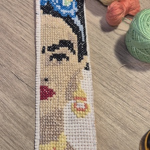 Frida Kahlo könyvjelző , Könyv & Zene, Könyvjelző, Hímzés, MESKA