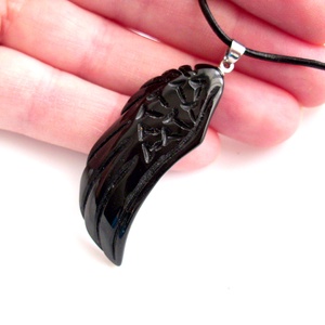 Égi árny fekete achát szárny medál / nyaklánc unisex - ékszer - nyaklánc - medál - Meska.hu Égi árny fekete achát szárny medál / nyaklánc unisex - ékszer - nyaklánc - medál - Meska.hu