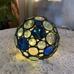 Gömböcske tiffany hangulatlámpa, Otthon & Életmód, Lámpa, Hangulatlámpa, Üvegművészet, MESKA