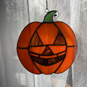 Mosolygós tök ablakdísz - otthon & életmód - dekoráció - halloween - halloweeni ajtódíszek és ablakdíszek - Meska.hu