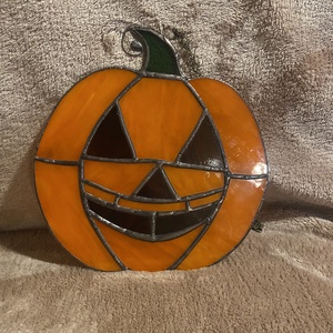 Mosolygós tök ablakdísz - otthon & életmód - dekoráció - halloween - halloweeni ajtódíszek és ablakdíszek - Meska.hu