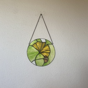 Ginkgó bilóba ablakdísz - otthon & életmód - dekoráció - ajtó- és ablak dekoráció - ablakdísz - Meska.hu