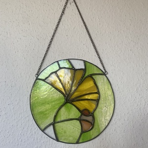 Ginkgó bilóba ablakdísz - otthon & életmód - dekoráció - ajtó- és ablak dekoráció - ablakdísz - Meska.hu