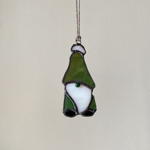 Zöld manó üvegdísz - otthon & életmód - dekoráció - ajtó- és ablak dekoráció - ablakdísz - Meska.hu