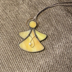 Angyalka 1. (sárga) - karácsony - karácsonyi lakásdekoráció - karácsonyfadíszek - Meska.hu