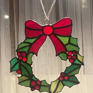 Karácsonyi koszorú (ajtó-, vagy  ablakdísz) - otthon & életmód - dekoráció - ajtó- és ablak dekoráció - ablakdísz - Meska.hu