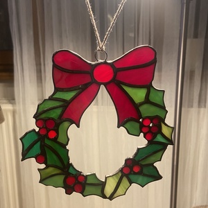 Karácsonyi koszorú (ajtó-, vagy  ablakdísz) - otthon & életmód - dekoráció - ajtó- és ablak dekoráció - ablakdísz - Meska.hu